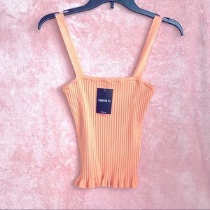 NWT Forever 21 Sweater Tank Top Orange